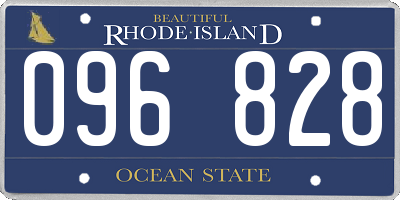 RI license plate 096828
