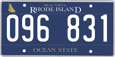 RI license plate 096831