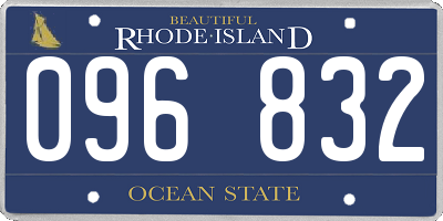 RI license plate 096832