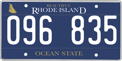 RI license plate 096835