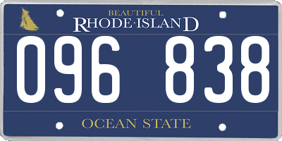 RI license plate 096838