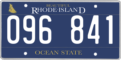 RI license plate 096841