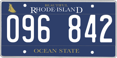 RI license plate 096842