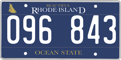 RI license plate 096843