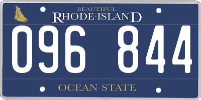 RI license plate 096844