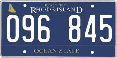 RI license plate 096845