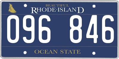 RI license plate 096846