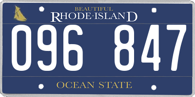 RI license plate 096847