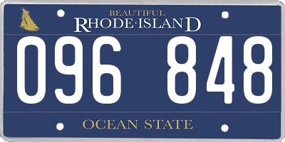 RI license plate 096848