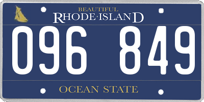 RI license plate 096849