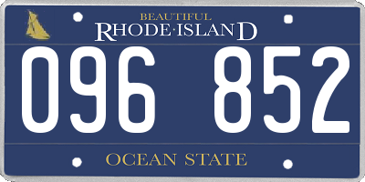 RI license plate 096852