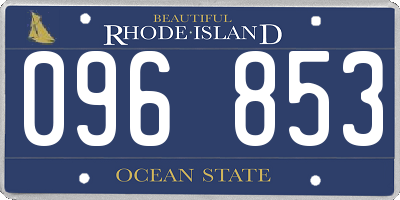 RI license plate 096853