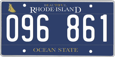 RI license plate 096861
