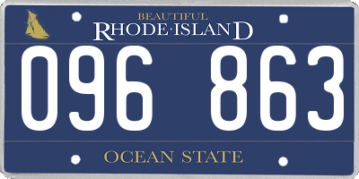 RI license plate 096863