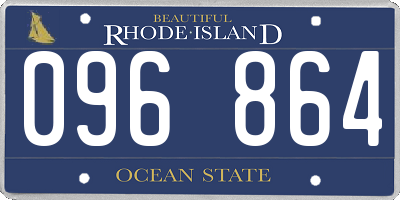 RI license plate 096864