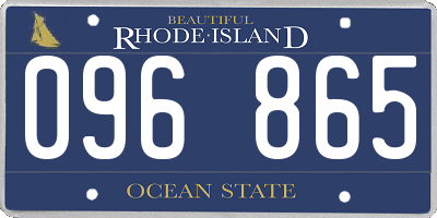 RI license plate 096865