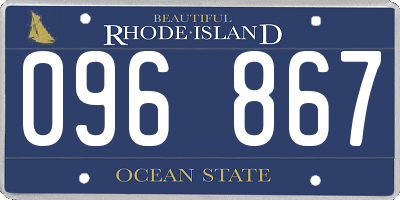 RI license plate 096867