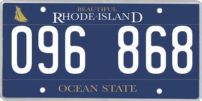 RI license plate 096868