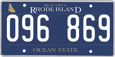RI license plate 096869