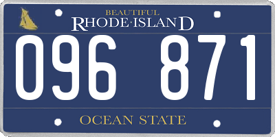 RI license plate 096871