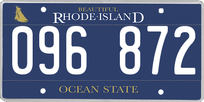 RI license plate 096872