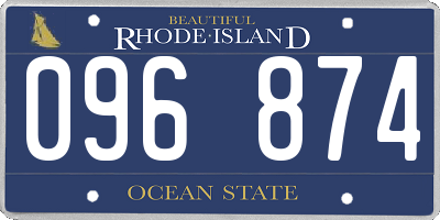 RI license plate 096874