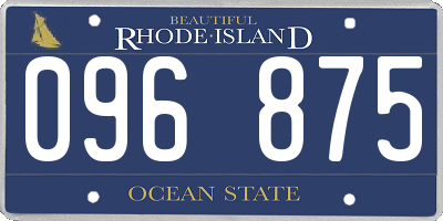 RI license plate 096875