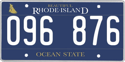 RI license plate 096876