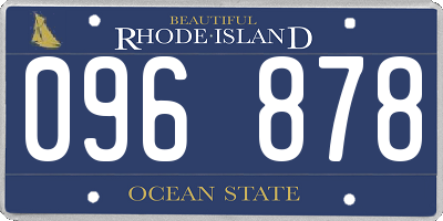 RI license plate 096878