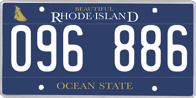 RI license plate 096886