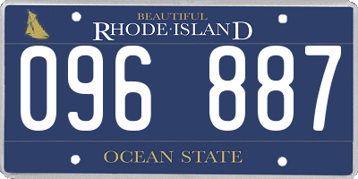 RI license plate 096887