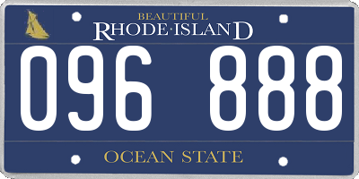 RI license plate 096888