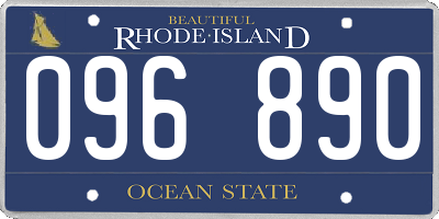 RI license plate 096890
