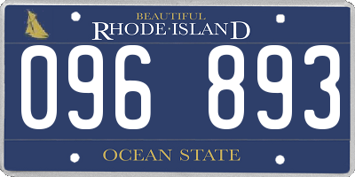 RI license plate 096893