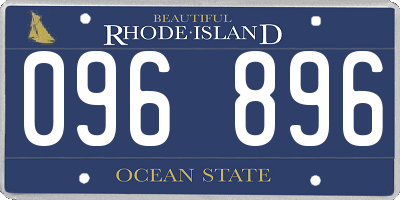 RI license plate 096896