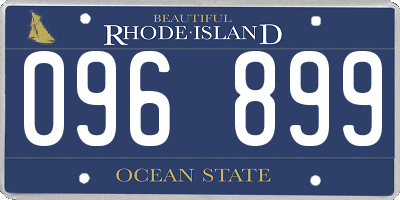 RI license plate 096899