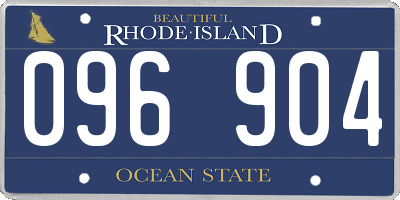 RI license plate 096904