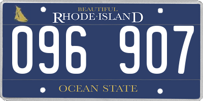 RI license plate 096907