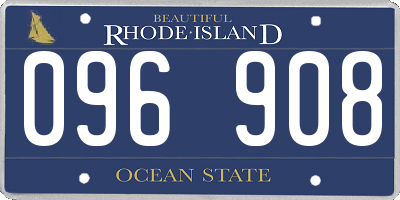 RI license plate 096908