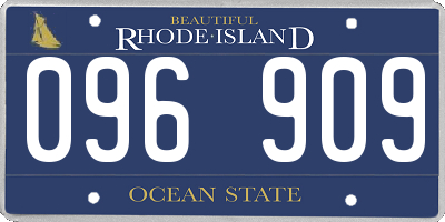 RI license plate 096909
