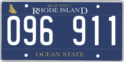 RI license plate 096911