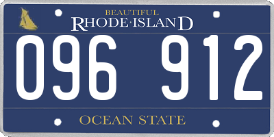 RI license plate 096912