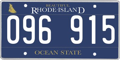 RI license plate 096915