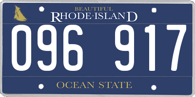RI license plate 096917