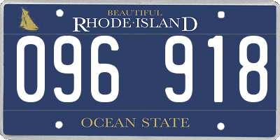 RI license plate 096918