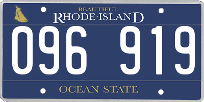 RI license plate 096919