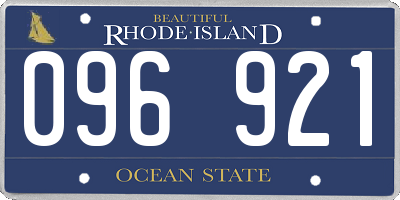 RI license plate 096921