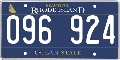 RI license plate 096924