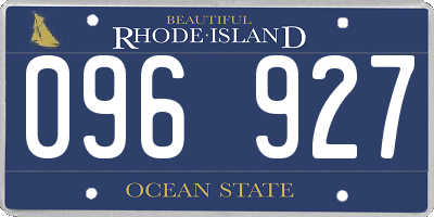 RI license plate 096927