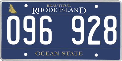 RI license plate 096928
